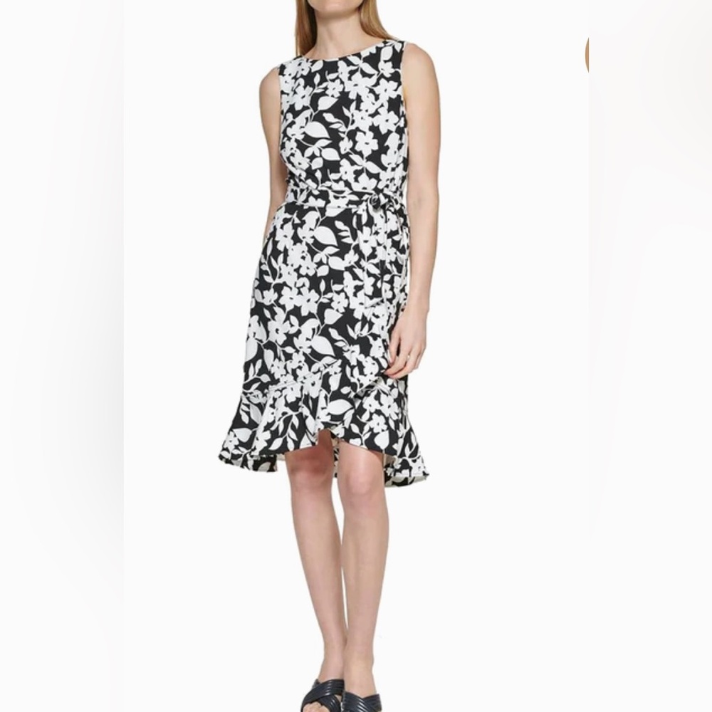 CALVIN KLEIN
FLORAL PRINT KNEE-LENGTH WEAR TO WORK DRESS